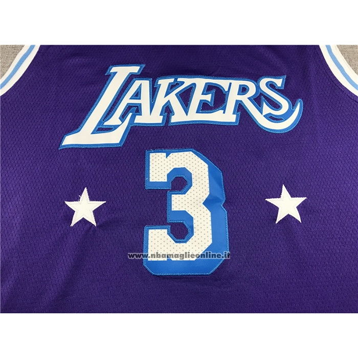 Maglia Los Angeles Lakers Anthony Davis #3 Citta Edition 2021-22 Viola